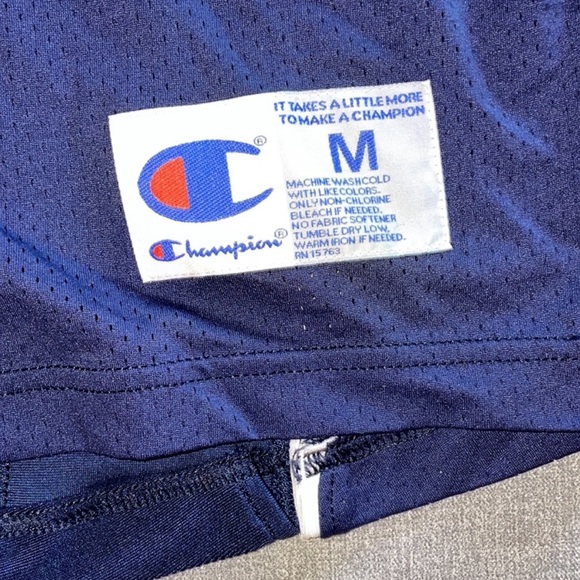 Champion Touchdown Football Game Jersey Navy and White - Picture 4 of 6